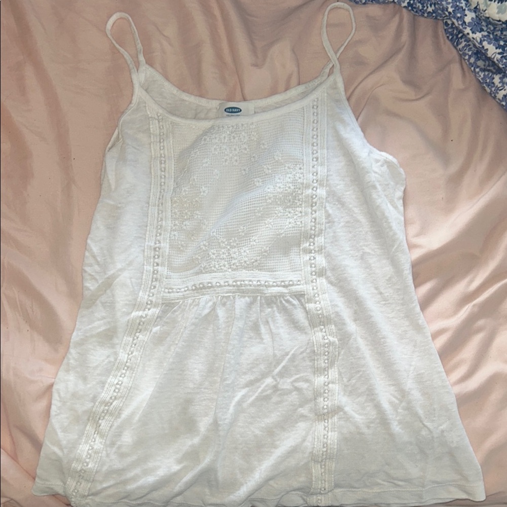 white lace cami